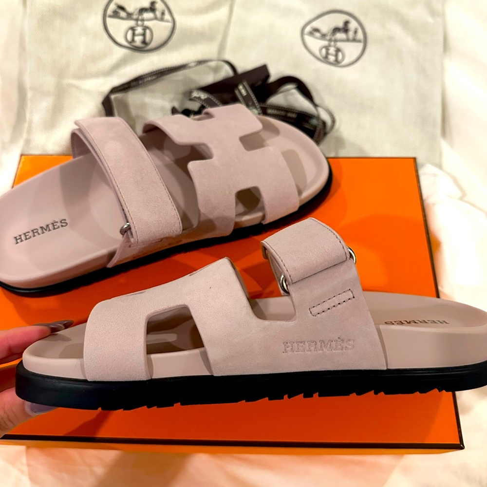 Hermes Chypre Sandal Nude Pink